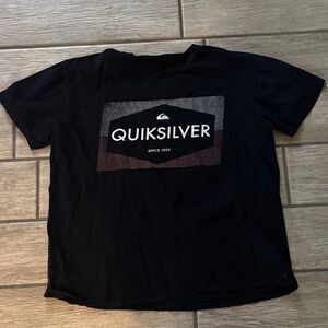 Quiksilver Black Tee with Logo Design